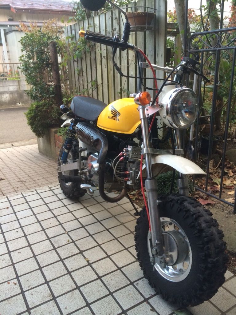 モンキー 林道用タイヤ さーて どこか行こうかぁ