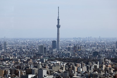 サンシャイン60から見た東京スカイツリー