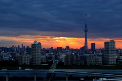 夕焼けと東京スカイツリー