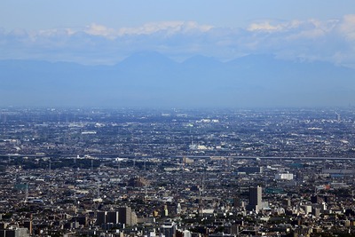 東京スカイツリーから見た男体山
