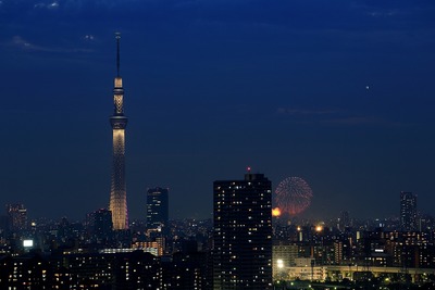 東京スカイツリーと花火大会