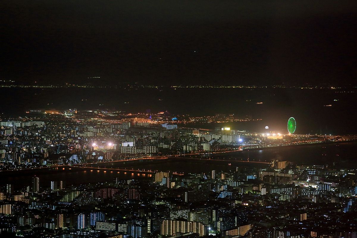 東京スカイツリーから東京ディズニーランド方面の夜景 12年6月7日 東京スカイツリー定点観測所