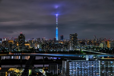 東京スカイツリー来場者5,000万人達成を記念した特別ライティング