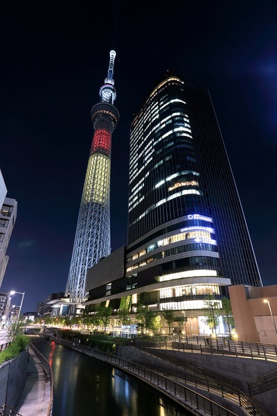 東京スカイツリー夜景「ベルギー国旗」