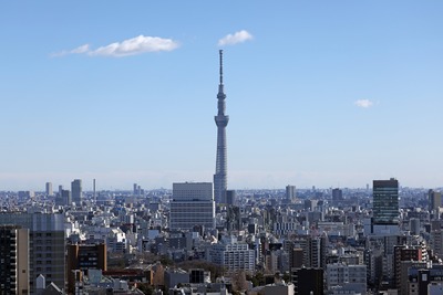 文京シビックセンターから見た東京スカイツリー
