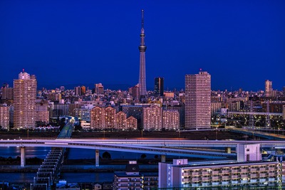 夜明けの東京スカイツリー