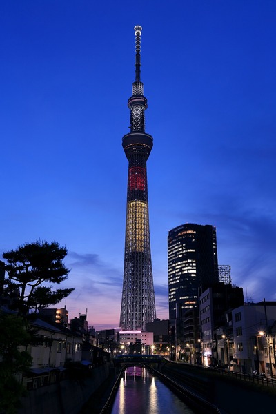 東京スカイツリー夜景「ベルギー国旗」