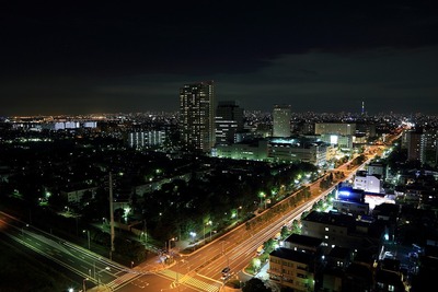 ホテルエミオン東京ベイの19階からの夜景