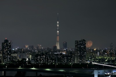 東京スカイツリーと花火大会