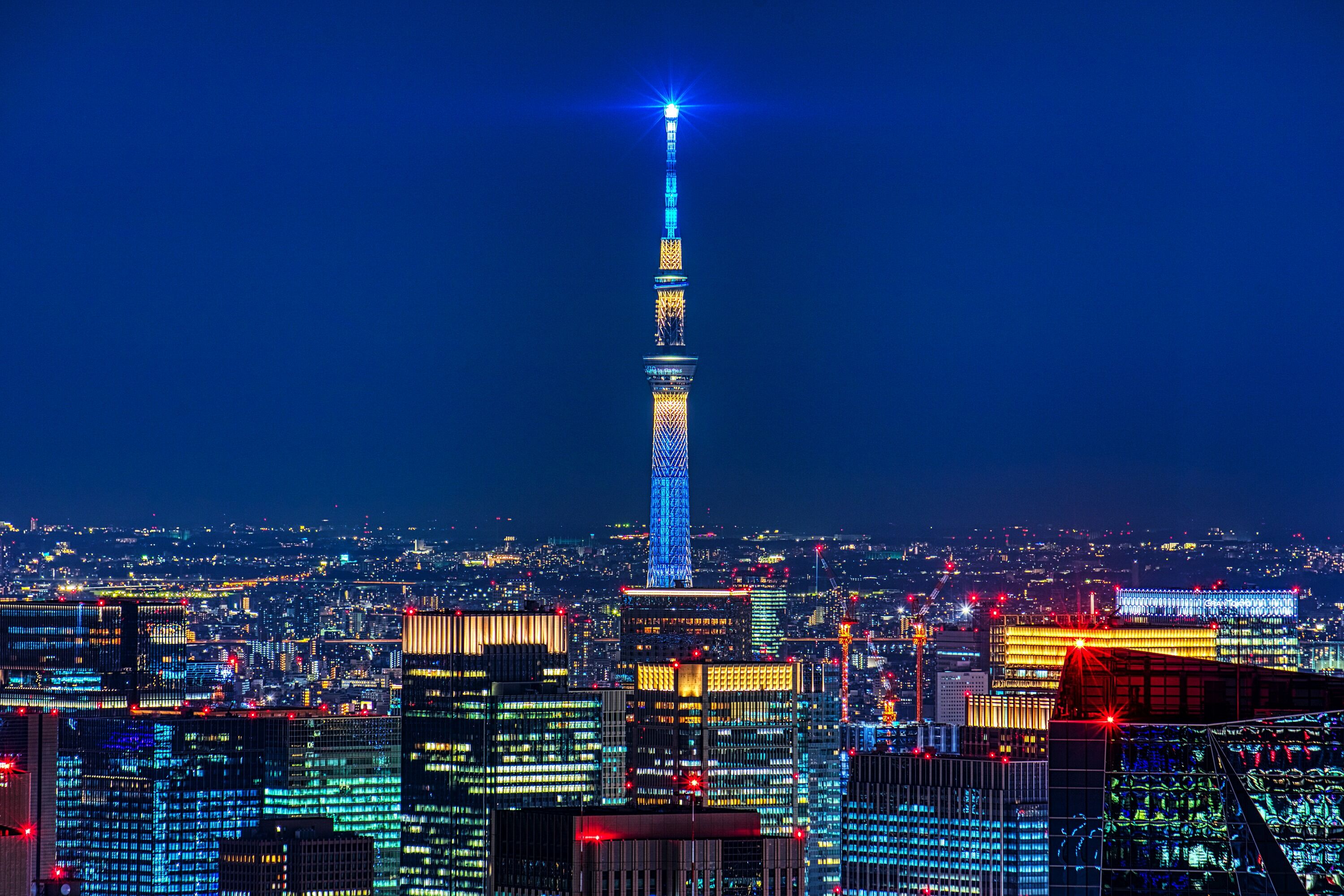 六本木ヒルズから見た東京スカイツリー夜景 新 粋 年2月28日 東京スカイツリー定点観測所