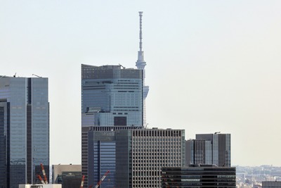 東京タワーから見た東京スカイツリー