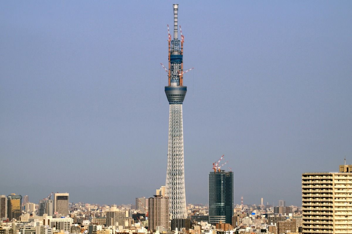 11年2月26日の東京スカイツリー 自宅から 東京スカイツリー定点観測所