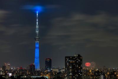 東京スカイツリーと戸田橋花火大会