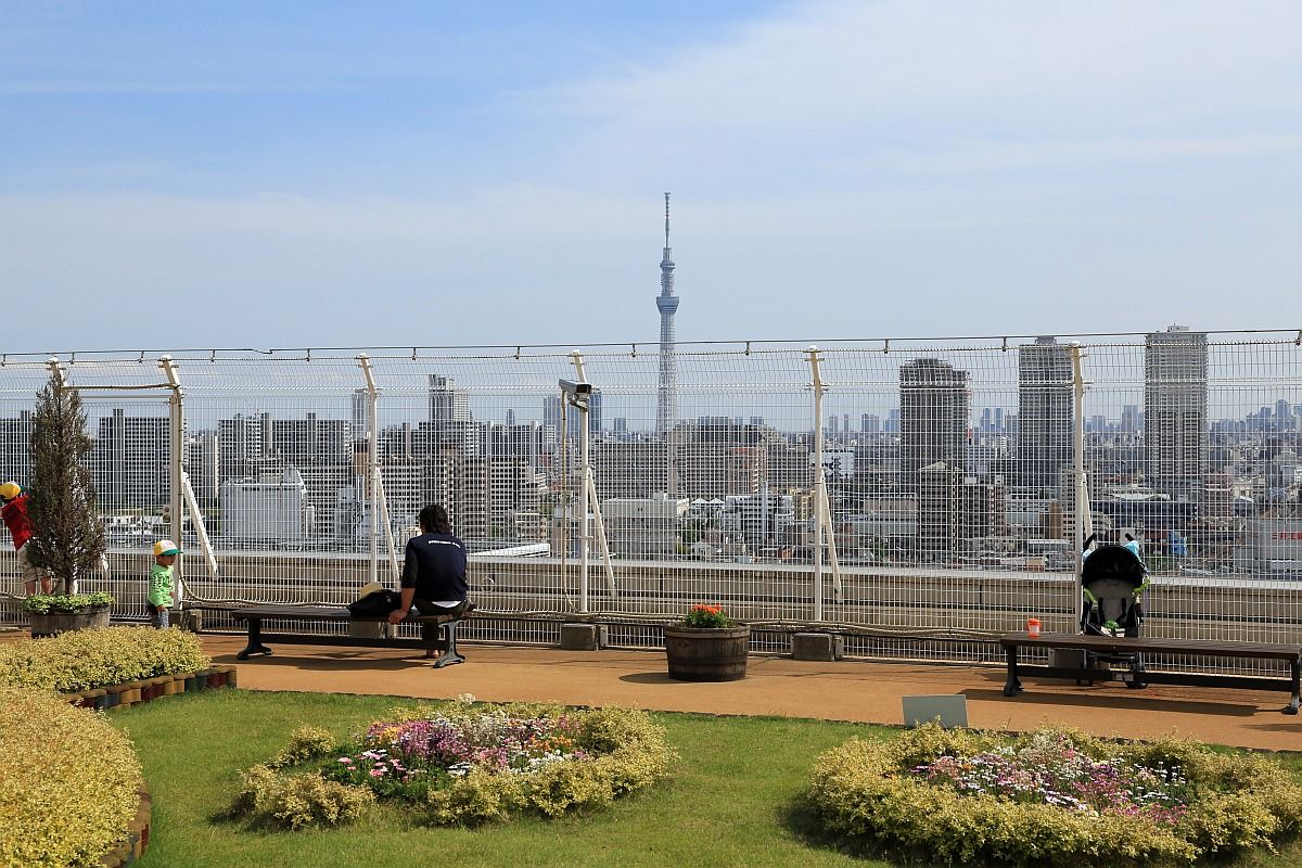 12年5月13日 北千住マルイの屋上から見た東京スカイツリー 東京スカイツリー定点観測所