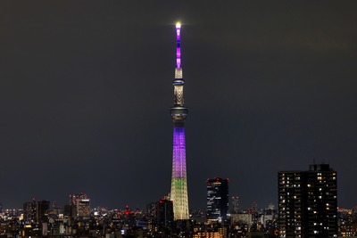 東京スカイツリー夜景「ラベンダー」