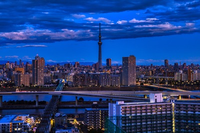 夜明けの東京スカイツリー