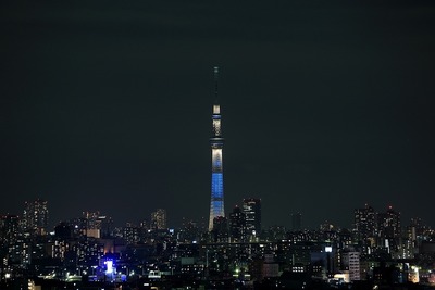 ホテルエミオン東京ベイの19階から見た東京スカイツリー