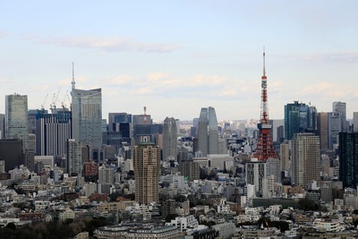 恵比寿ガーデンプレイスタワーから見た東京スカイツリー