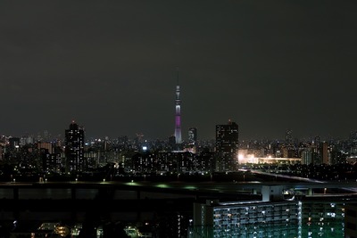東京スカイツリー特別ライトアップ「ピンクリボン」