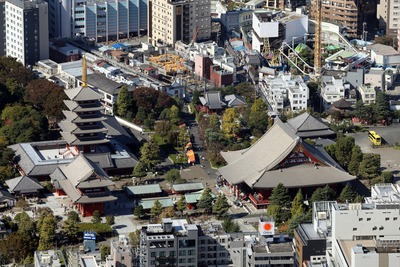 天望回廊から見た浅草寺