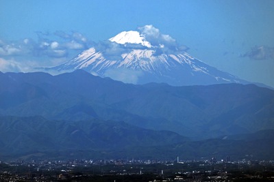 東京スカイツリーから見た富士山