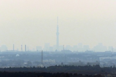 牛久大仏から見た東京スカイツリー
