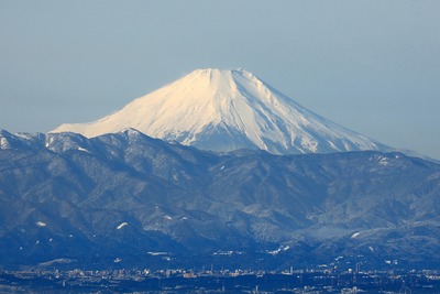 東京スカイツリーから見た富士山
