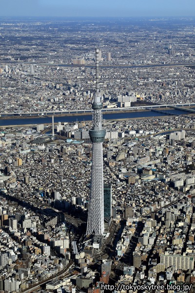 東京スカイツリーの空撮