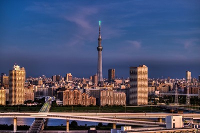 夜明けの東京スカイツリー