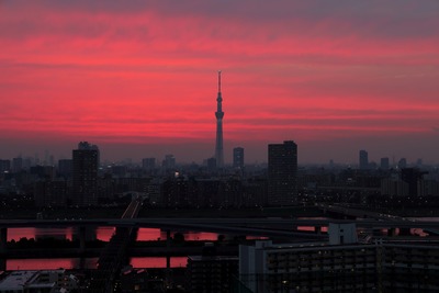 夕焼けと東京スカイツリー