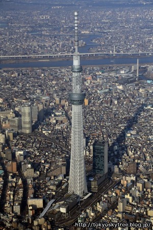 東京スカイツリーの空撮