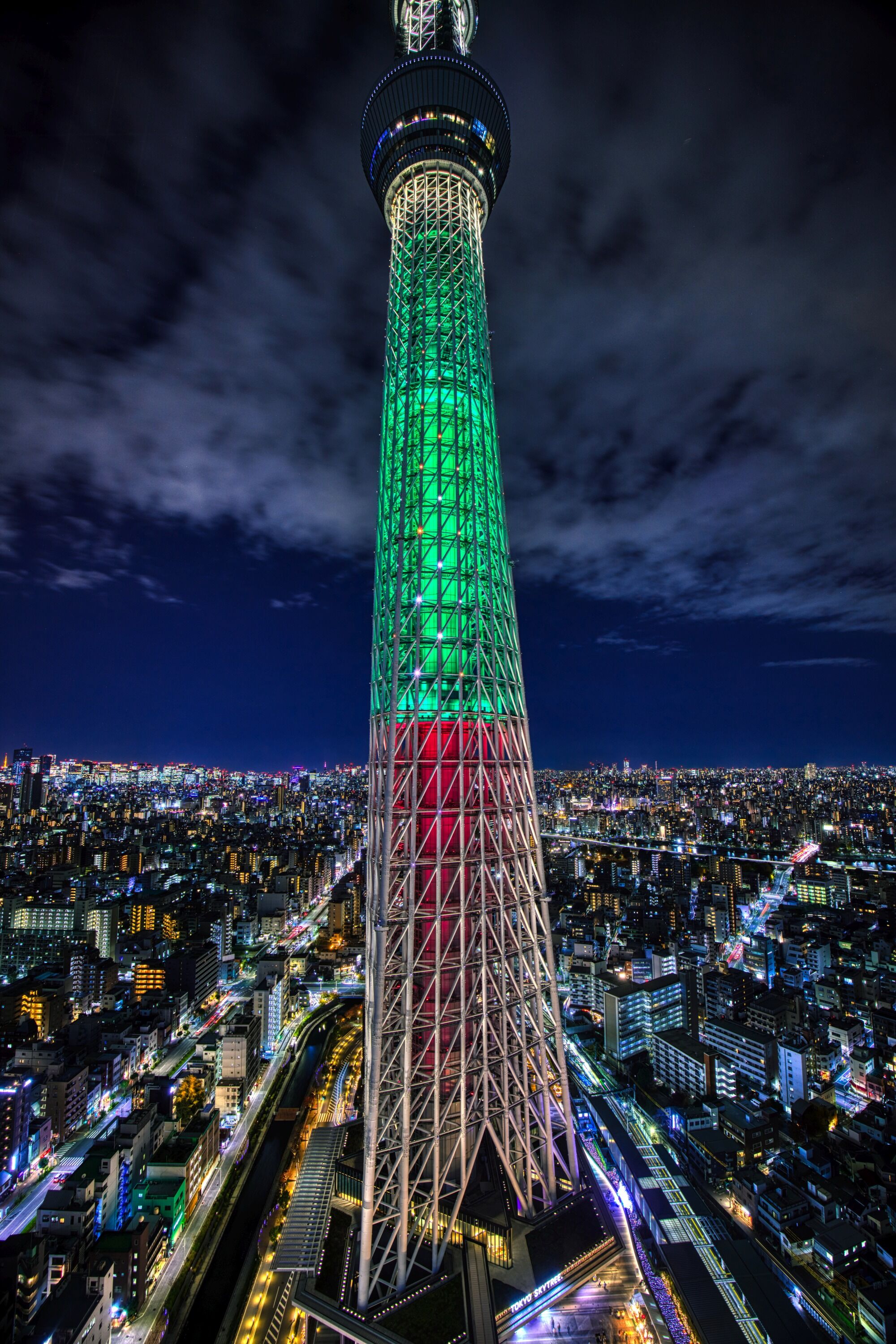 東京スカイツリーイーストタワーから撮影したクリスマス特別