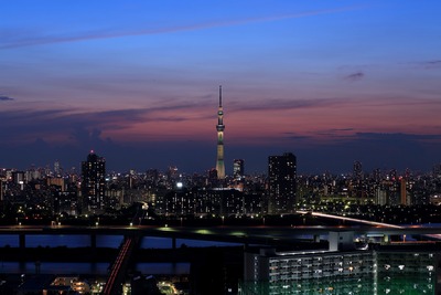 東京スカイツリー夜景「ブラジル国旗」