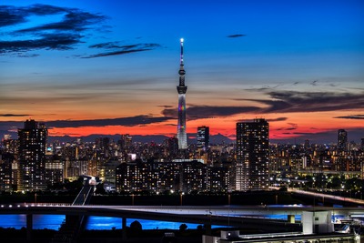 夕焼けと東京スカイツリー