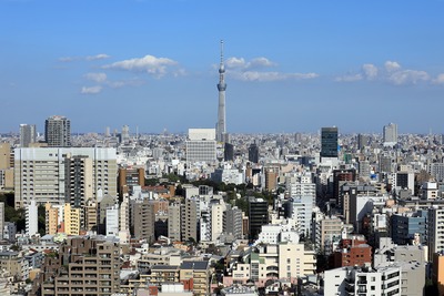 文京シビックセンターから見た東京スカイツリー