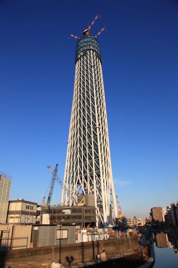 10年1月17日の東京スカイツリー 建設現場 東京スカイツリー定点観測所
