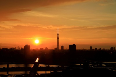 夕焼けと東京スカイツリー