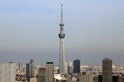 世界貿易センタービルから見た東京スカイツリー
