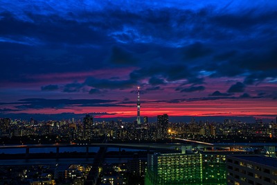 夕焼けと東京スカイツリー