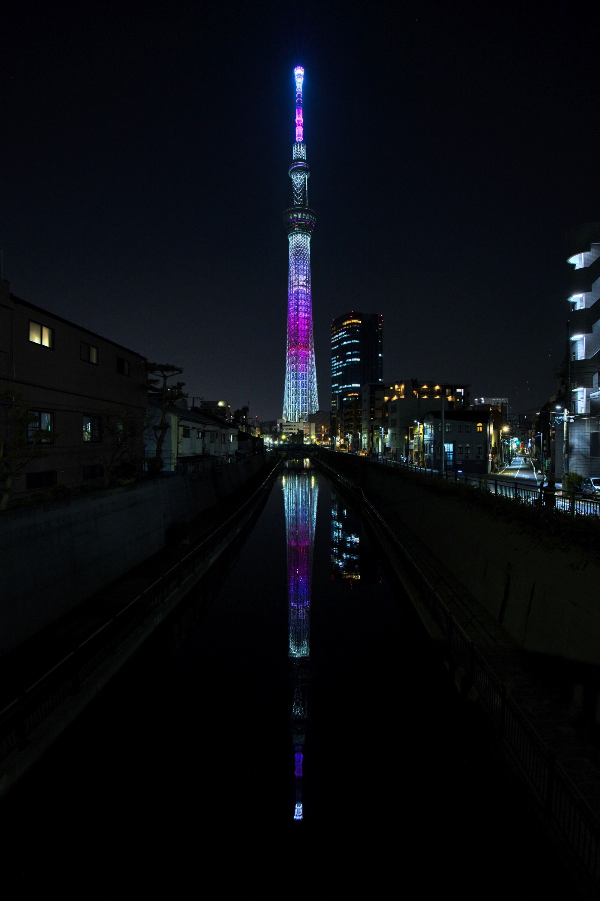 十間橋から撮影した東京スカイツリー夜景 舞 22年3月24日 東京スカイツリー定点観測所