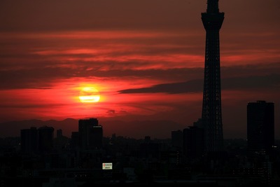 夕焼けと東京スカイツリー