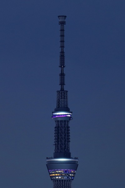 消灯後の東京スカイツリー