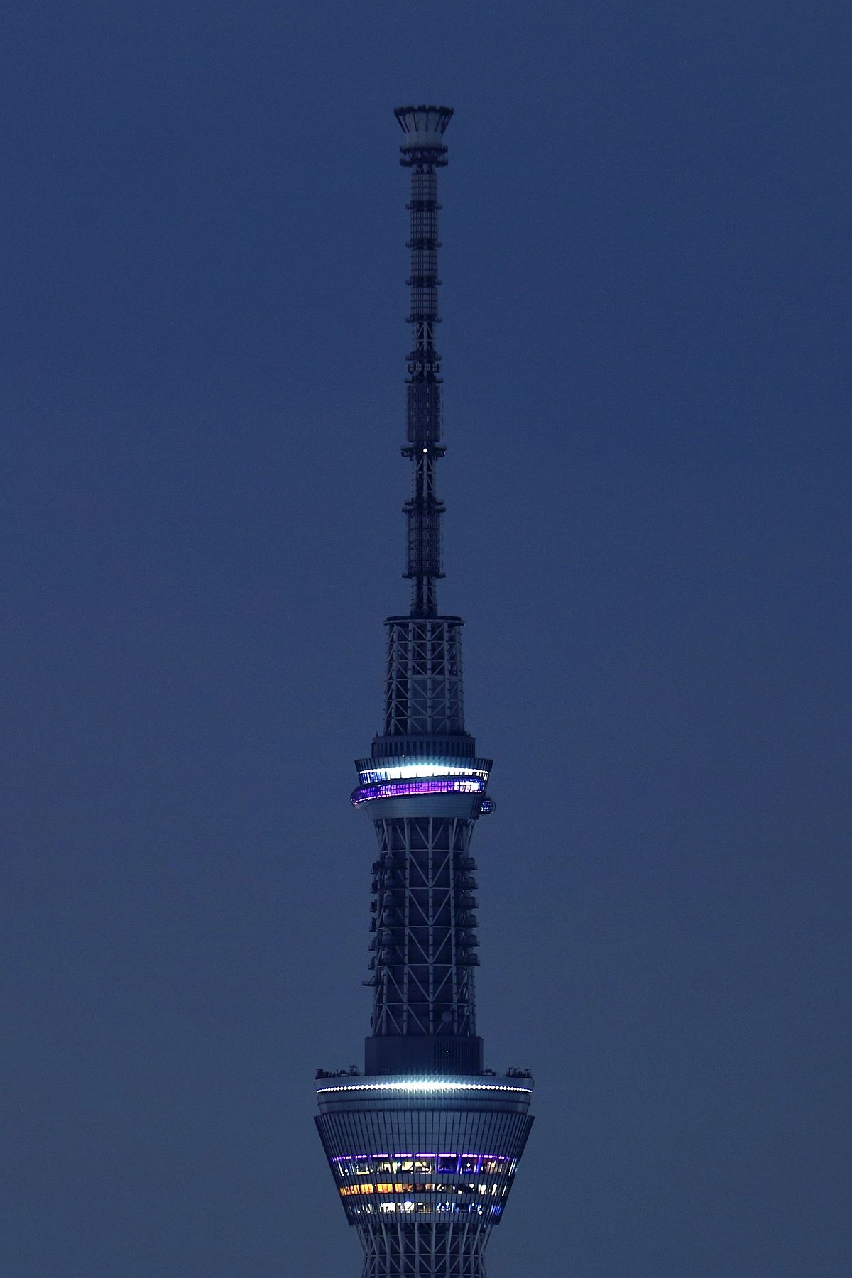 消灯後の東京スカイツリー 19年9月26日 東京スカイツリー定点観測所 消灯後の東京スカイツリー 19年9月26日 東京スカイツリー定点観測所
