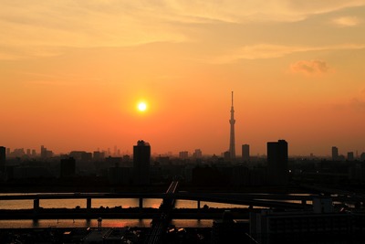 夕焼けと東京スカイツリー