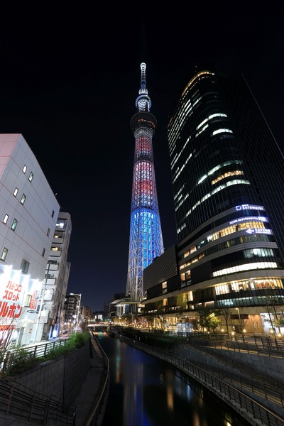 京成橋から見たウォーリー特別ライティング