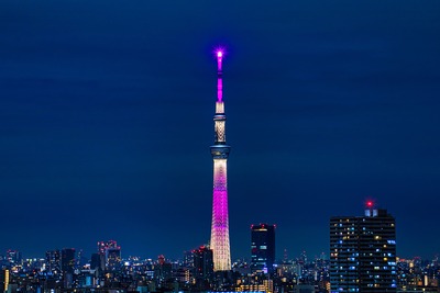 東京スカイツリー試験点灯