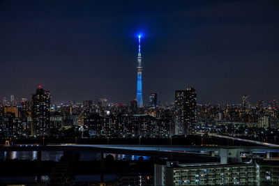 SDGsの17色をイメージした特別ライティング