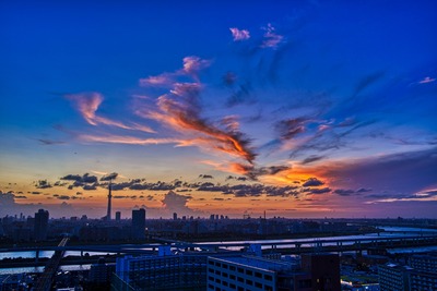 夕焼けと東京スカイツリー