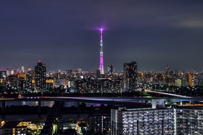 東京スカイツリーのピンクリボン