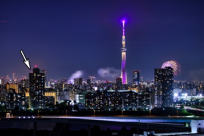 東京スカイツリーと隅田川花火大会